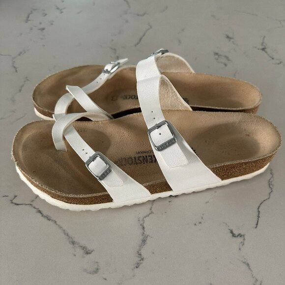 Birkenstock Mayari - Men's 10-10.5 | 43 Eur - Leather - White Colorway! - Picture 5 of 5